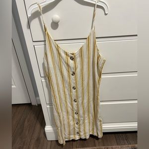 Altar’d State Women’s white and yellow striped dress size medium
